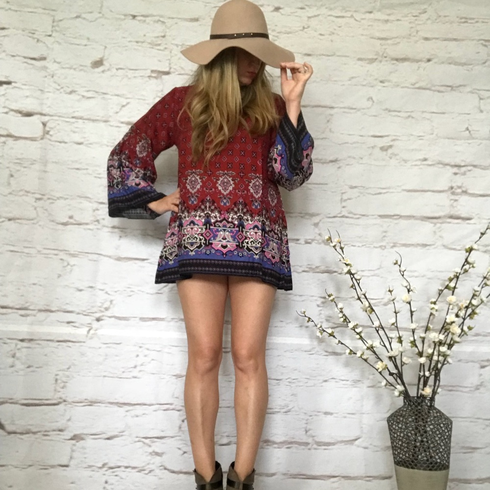 Boho Festival Tunic Dress Coverup